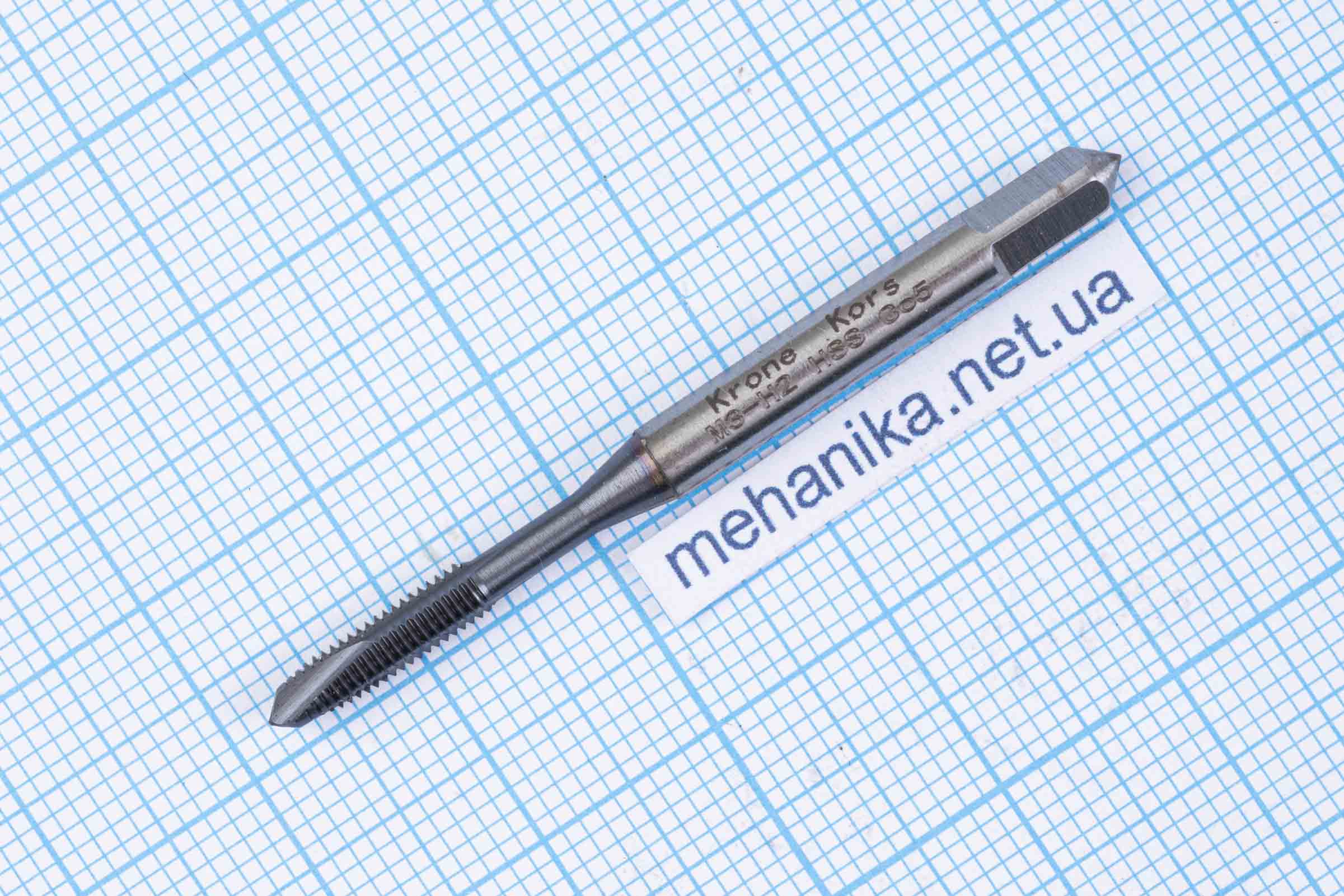 Мітчик прямий, з покриттям Tecrona, кобальтова сталь HSS Co-5% M3