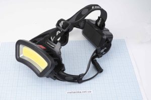 Ліхтар налобний з червоним і білим світлом + 2 акумулятори 25160mWh, 18650.