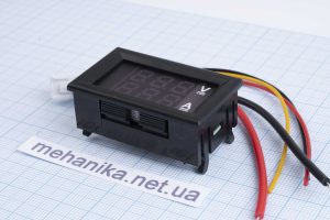 Voltmetr + ampermetr cifrovij 10A XFW-001, 5-30V postijnogo strumu
