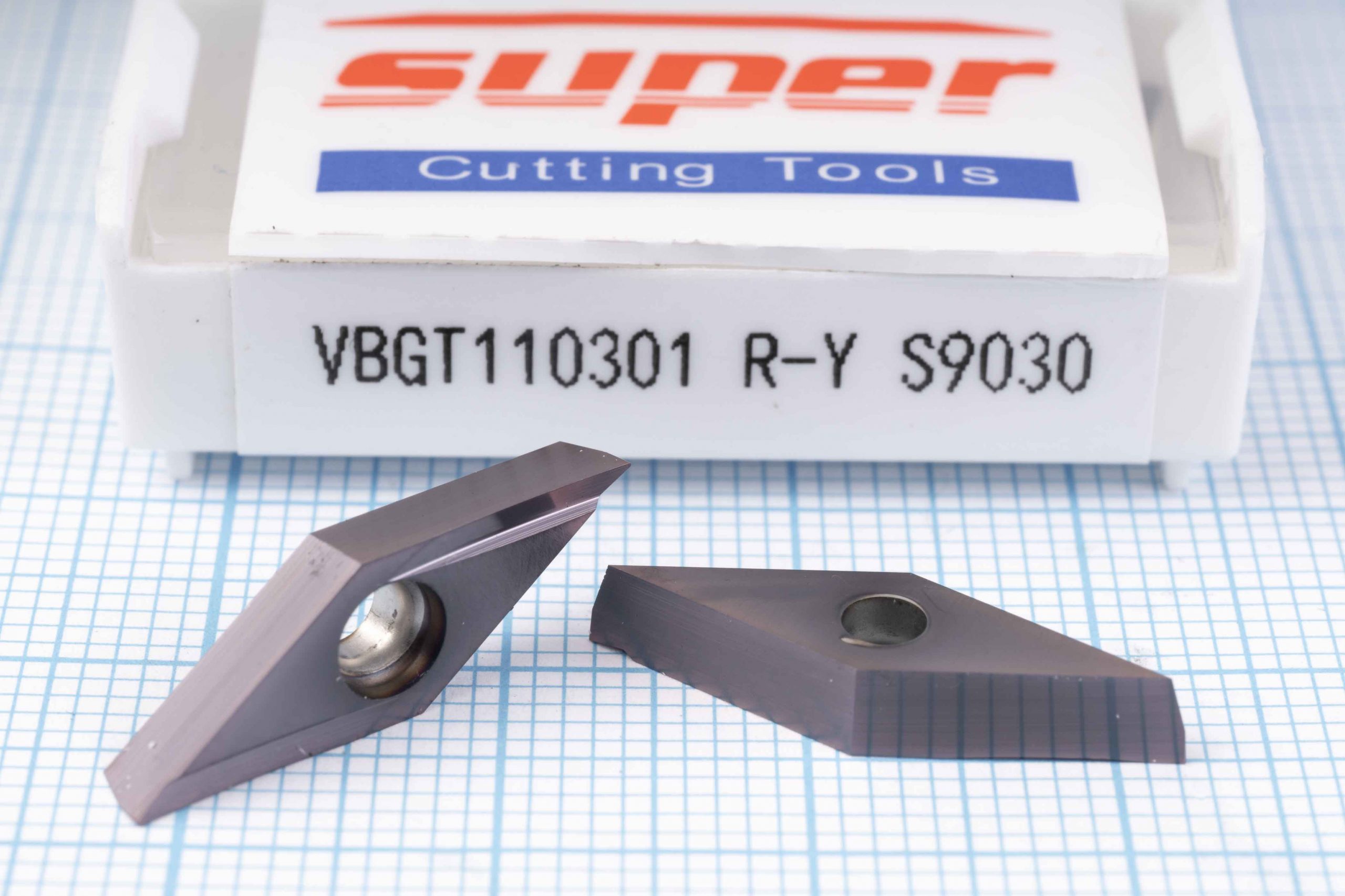 Вставка токарна (різець) VBGT110301 R-Y S9030 SUPER 55 HRC