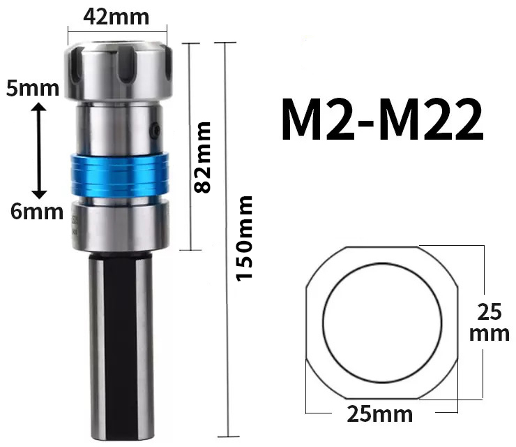 Різьбонарізний цанговый патрон GS2525-TER25UM