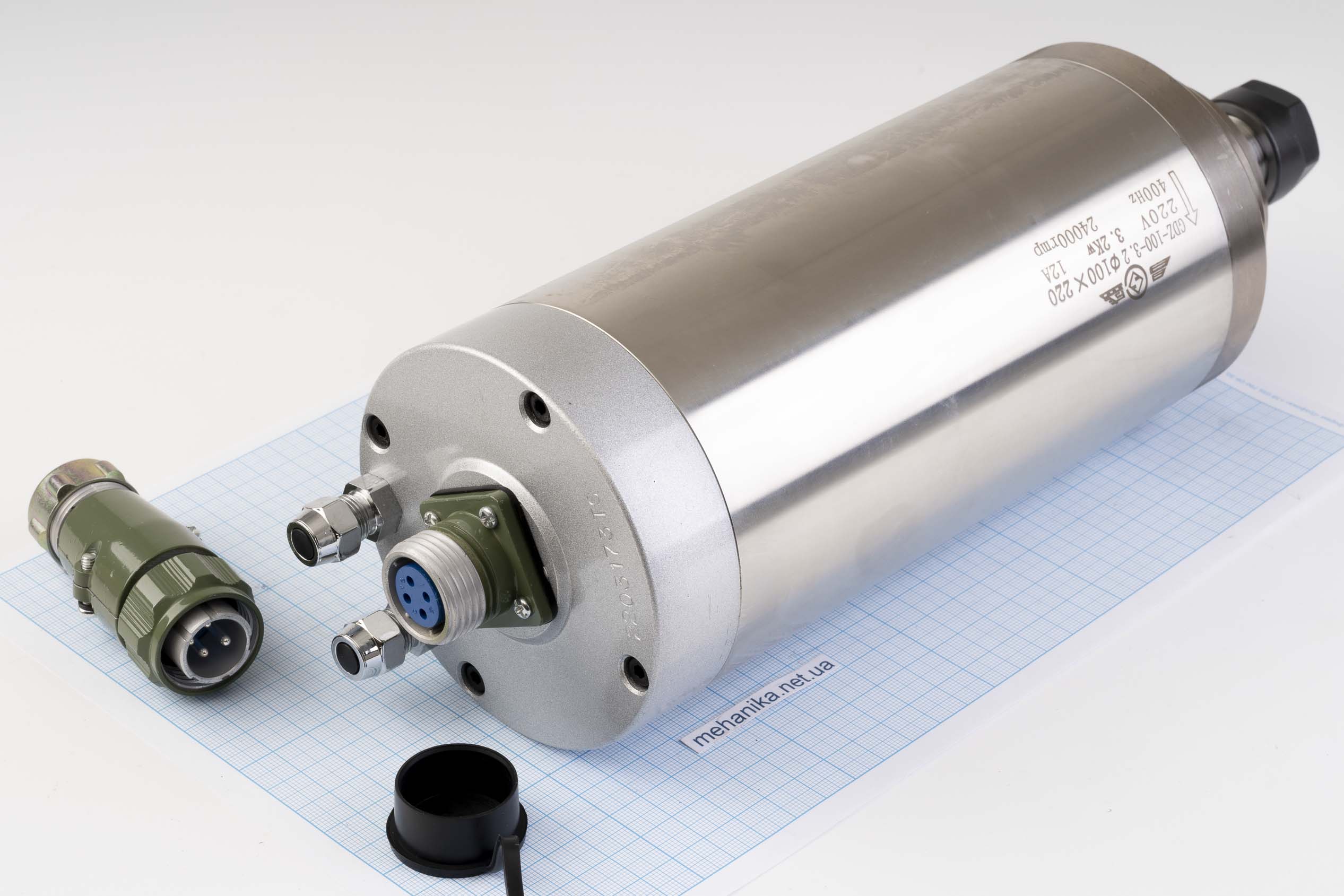 Шпиндель GDZ-100-3.2 (3.2kW, d100мм), цанга ER20, з рідинним охолодженням