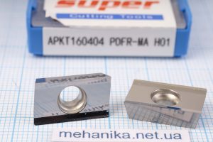 Вставка фрезерна (різець) APKT160404PDFR-MA H01 SUPER 45 HRC