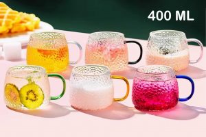 Чашка скляна "Крига" 400 мл, 7.2 х 9 см
