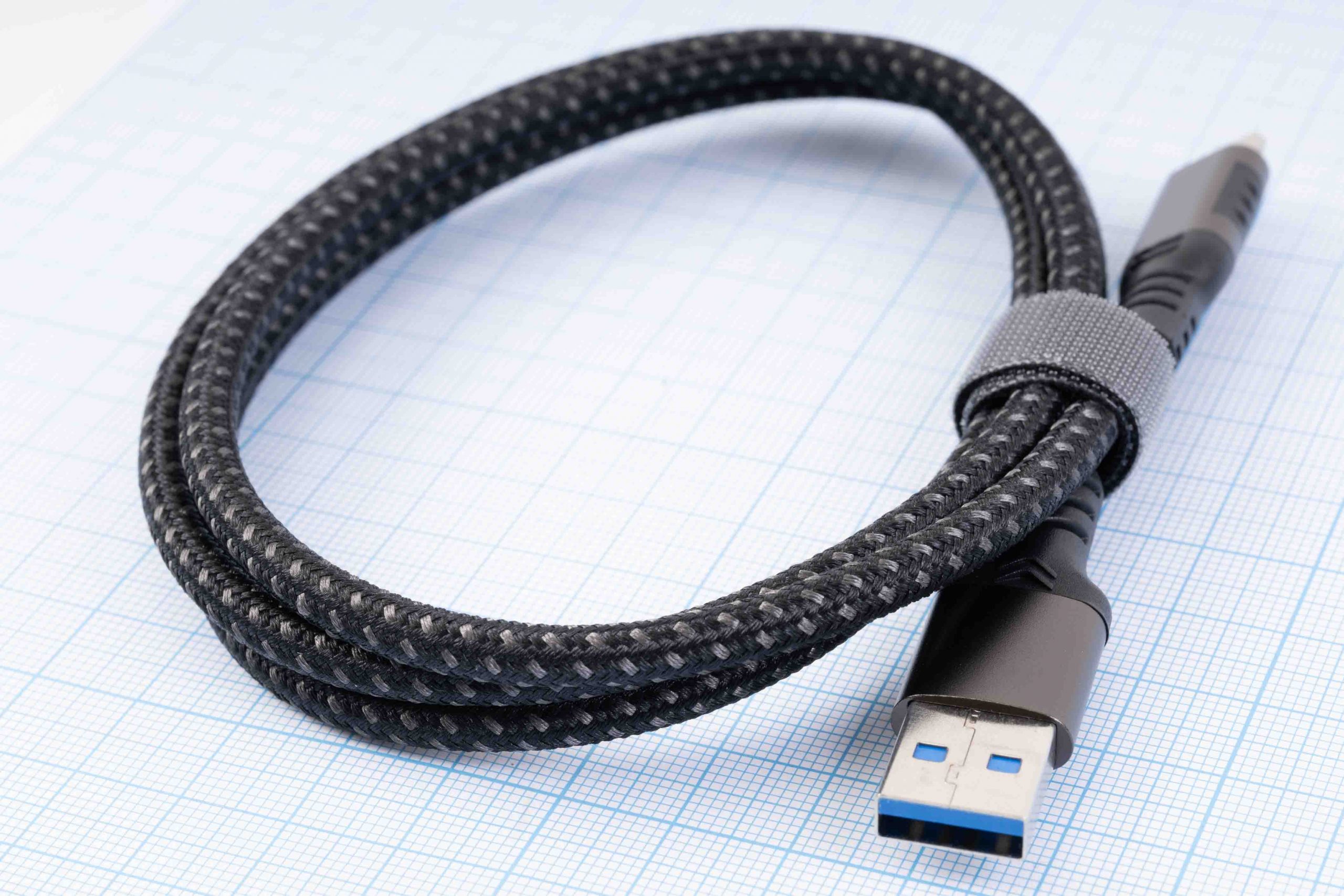 Кабель Hannord USB 3.2 AM/USB Type-C, 100 см, 60W, 10Gbps, нейлон