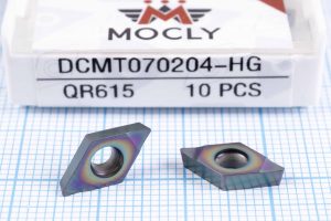 Вставка токарна (різець) DCMT070204-HG QR615 MOCLY 68 HRC